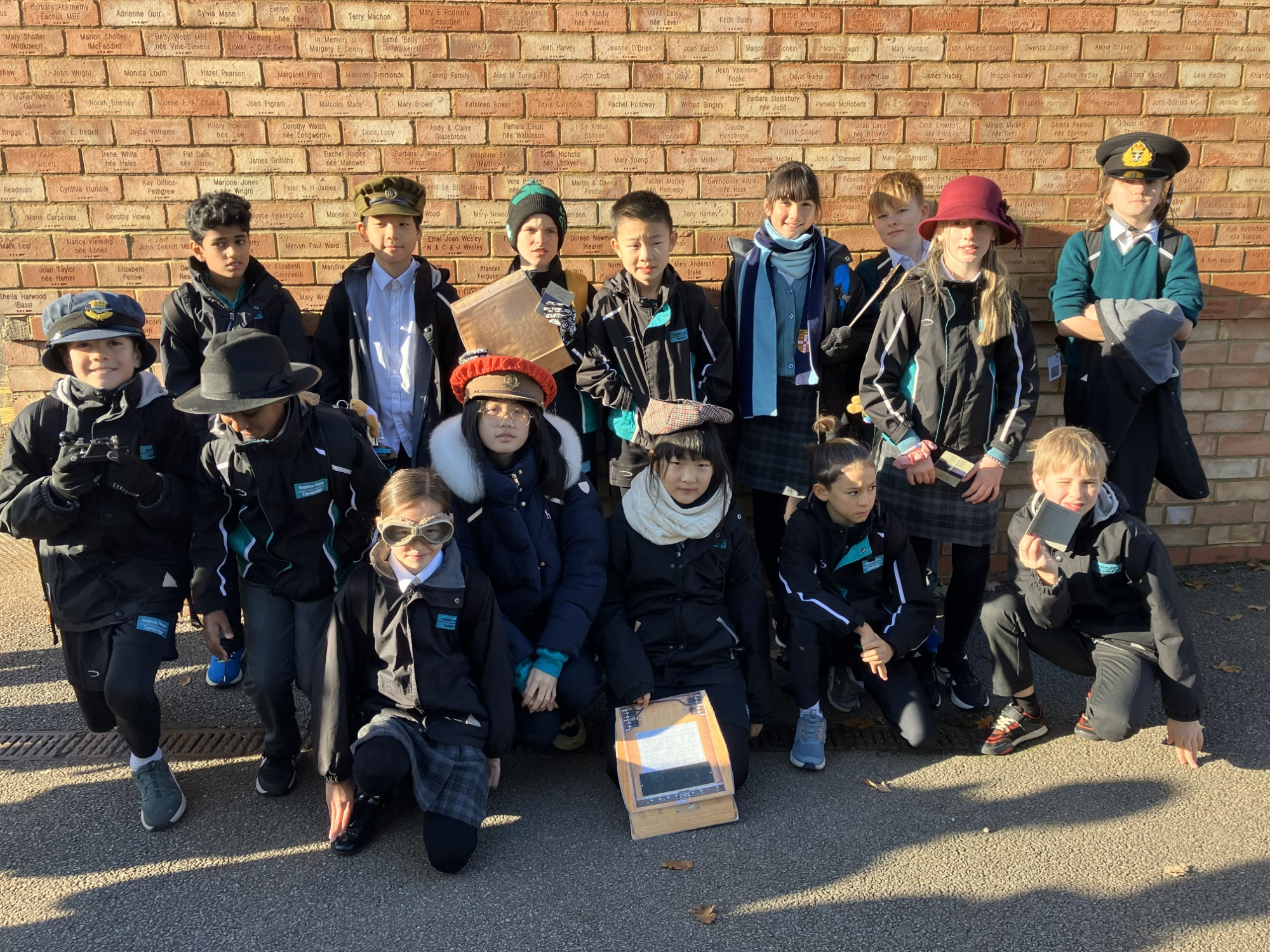 Pupils on their Bletchley Park visit