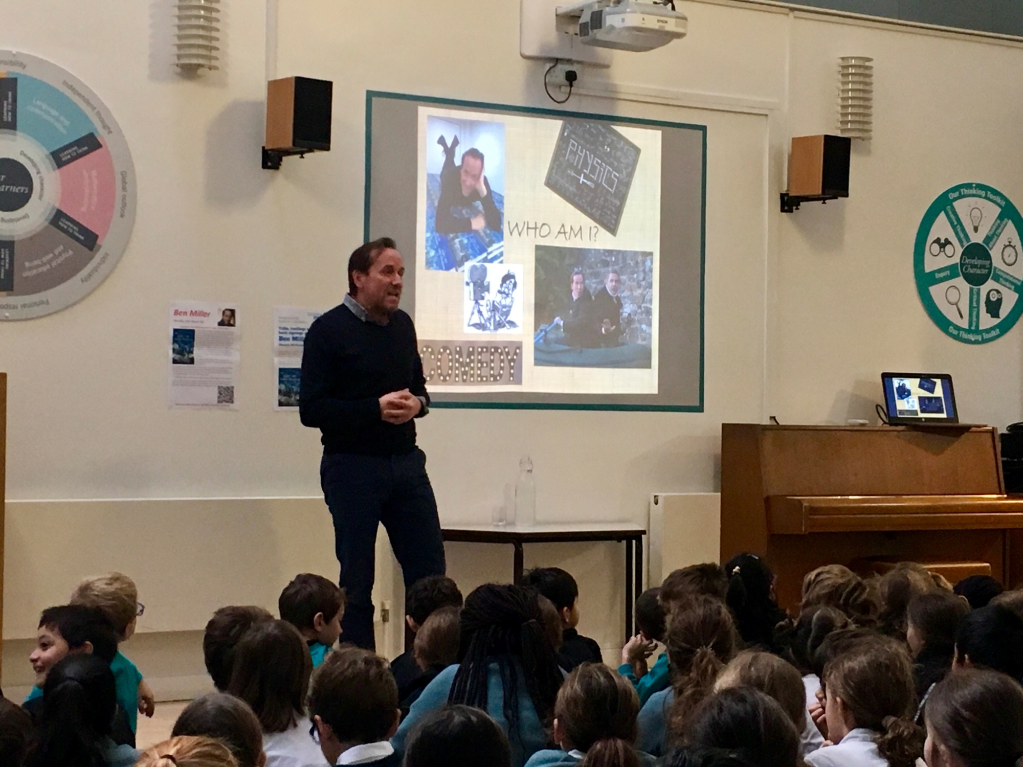 Ben Miller introduces himself to the Junior School